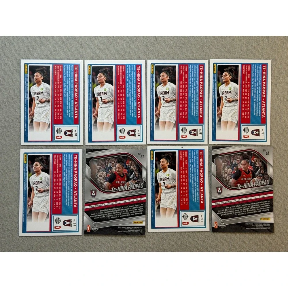 2025 Panini Te-Hina Paopao WNBA RC 8 Card Lot Donruss Prizm Holo Dream